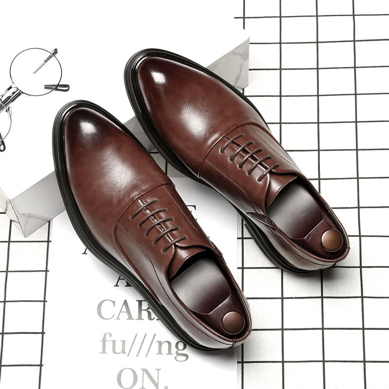Pointed Men's Shoes Business Work Leather Shoes