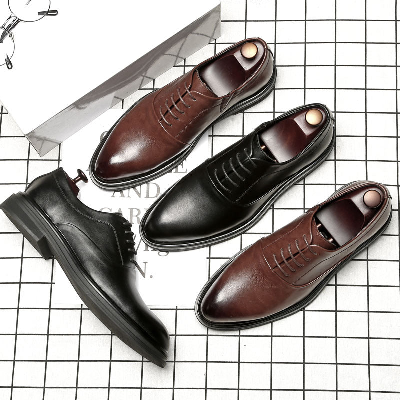 Pointed Men's Shoes Business Work Leather Shoes
