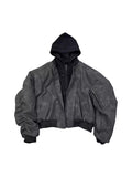 Double-Layer Fake Two-piece Hooded Jacket Pilot